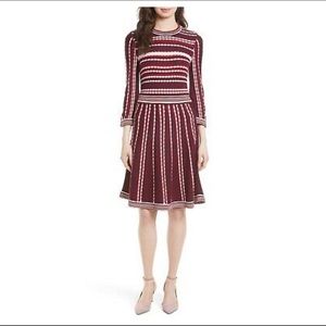 KATE SPADE New York Stripped Sweater Knit Dress S